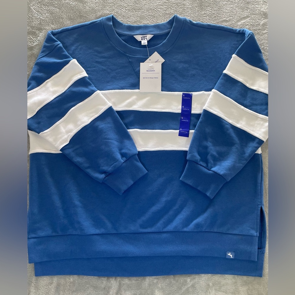 JoyLab Loose Fit Women’s Sweatshirt Sz L Boxy Oversized Relaxed Below Waist NWt - Picture 11 of 11